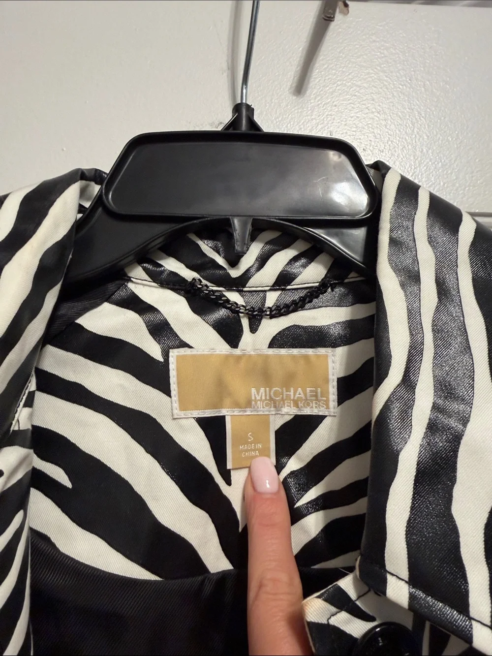 Michael Kors Zebra-Print Jacket - Black & White